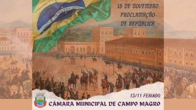 15 DE NOVEMBRO - FERIADO 2023.