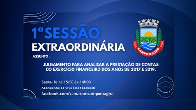 1ª Sessão Extraordinária 15/03/2024.