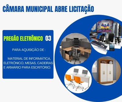 Câmara Municipal Abre Licitação 03/2023.