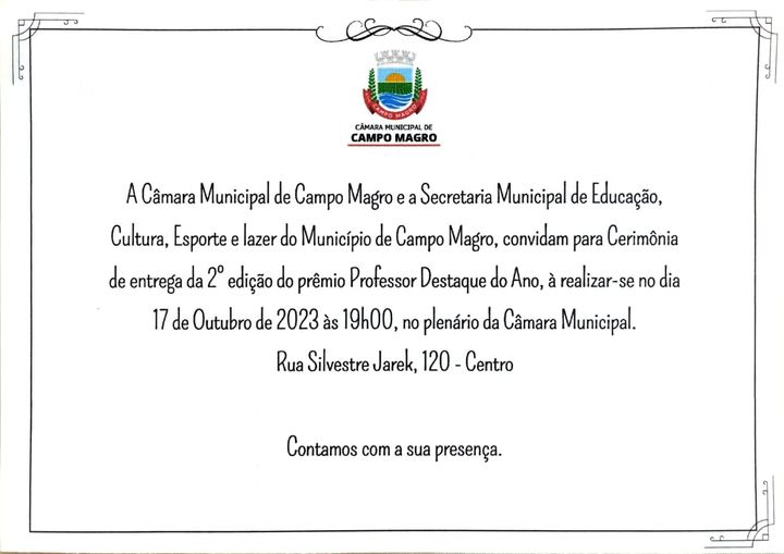 Homenagem ao Professor 2023.