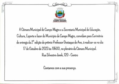 Homenagem ao Professor 2023.