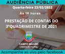 Audiência Pública para prestação de contas do 3.º Quadrimestre de 2021