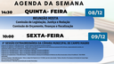 Confira nossa agenda da semana 