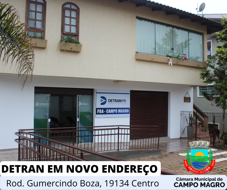 Detran Campo Magro agora em novo endereço