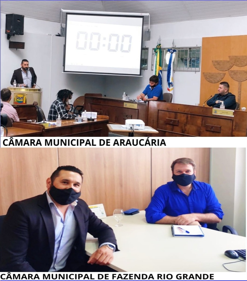 PRESIDENTE DA CÂMARA MUNICIPAL DE CAMPO MAGRO JOSNEI ROSA VISITA CÂMARAS DE ARAUCÁRIA E FAZENDA RIO GRANDE