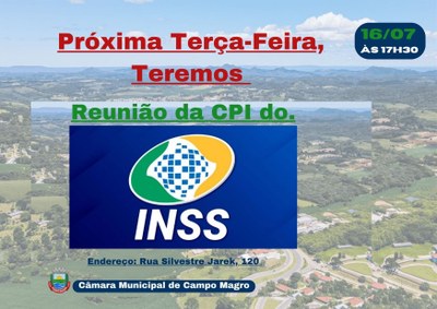 Reunião da CPI do INSS 16/07/2024.